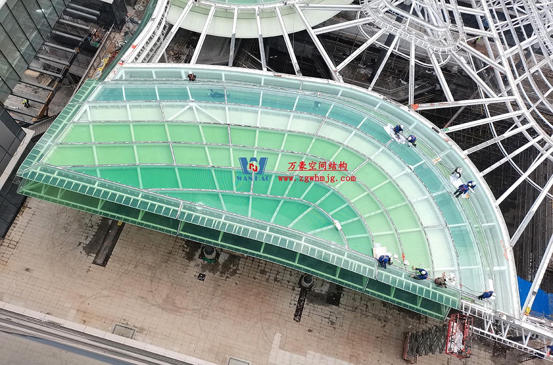 高效協作|勇于擔當—杭州博多森谷ETFE氣枕連廊天幕項目最新施工進展